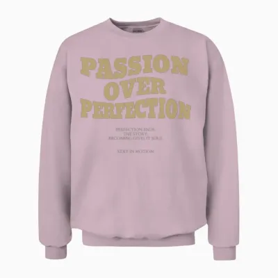 Passion Over Perfection – Everyday Growth Unisex Sweatshirt - Light Pink