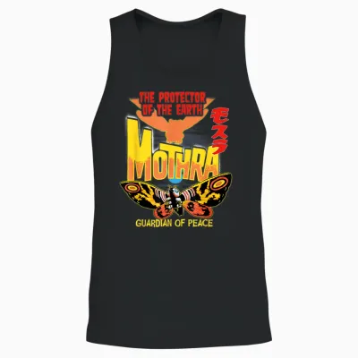 Godzilla Mothra Guardian of Peace Unisex Tank Top - Black