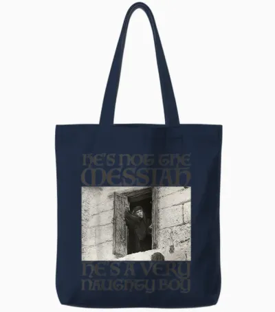 Monty Python Offizieller Messiah Naughty Boy Tote Bags - Navy
