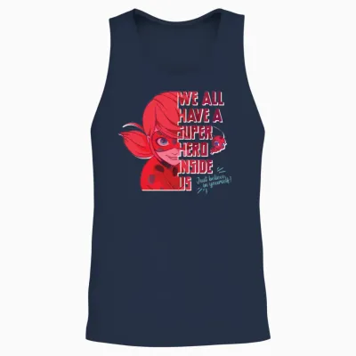 Miraculous We All Have a Superhero Inside Us Unisex Tank Top - Navy