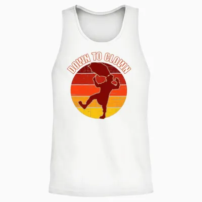 Down to Clown Unisex Tank Top - White