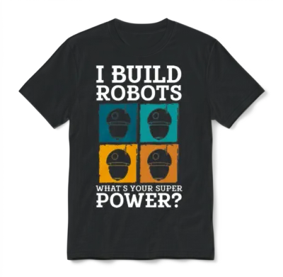 Robot Retro Unisex T-Shirt - Black
