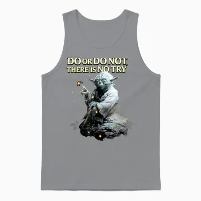 Star Wars Classic Do or Do Not There Is No Try Yoda Portrait Unisex Tank Top - Sport Grey