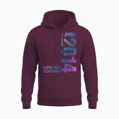 April 2014 Junge Mädchen 12. Geburtstag Limited Edition 12 Unisex Hoodie - Maroon