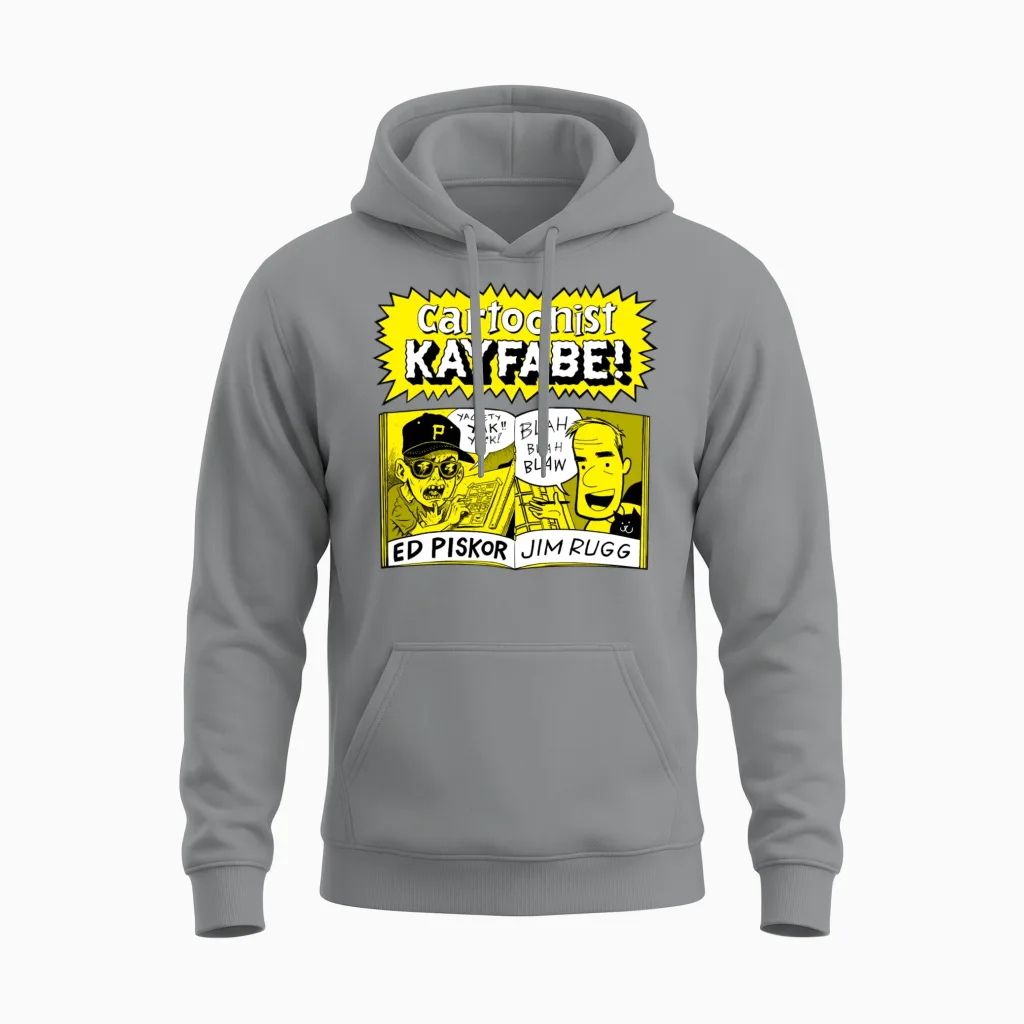 Cartoonist Kayfabe with Jim and Ed Unisex Hoodie in Sport Grey
