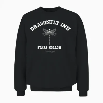 Gilmore Girls Dragonfly Inn T-Shirt, Blue, S Unisex Sweatshirt - Black