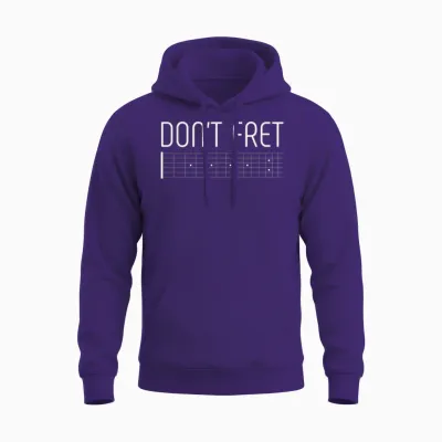 Guitar Shirt Don't Fret Unisex Hoodie - Purple