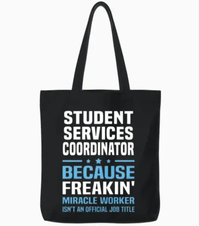 Student Services Coordinator Tote Bags - Black