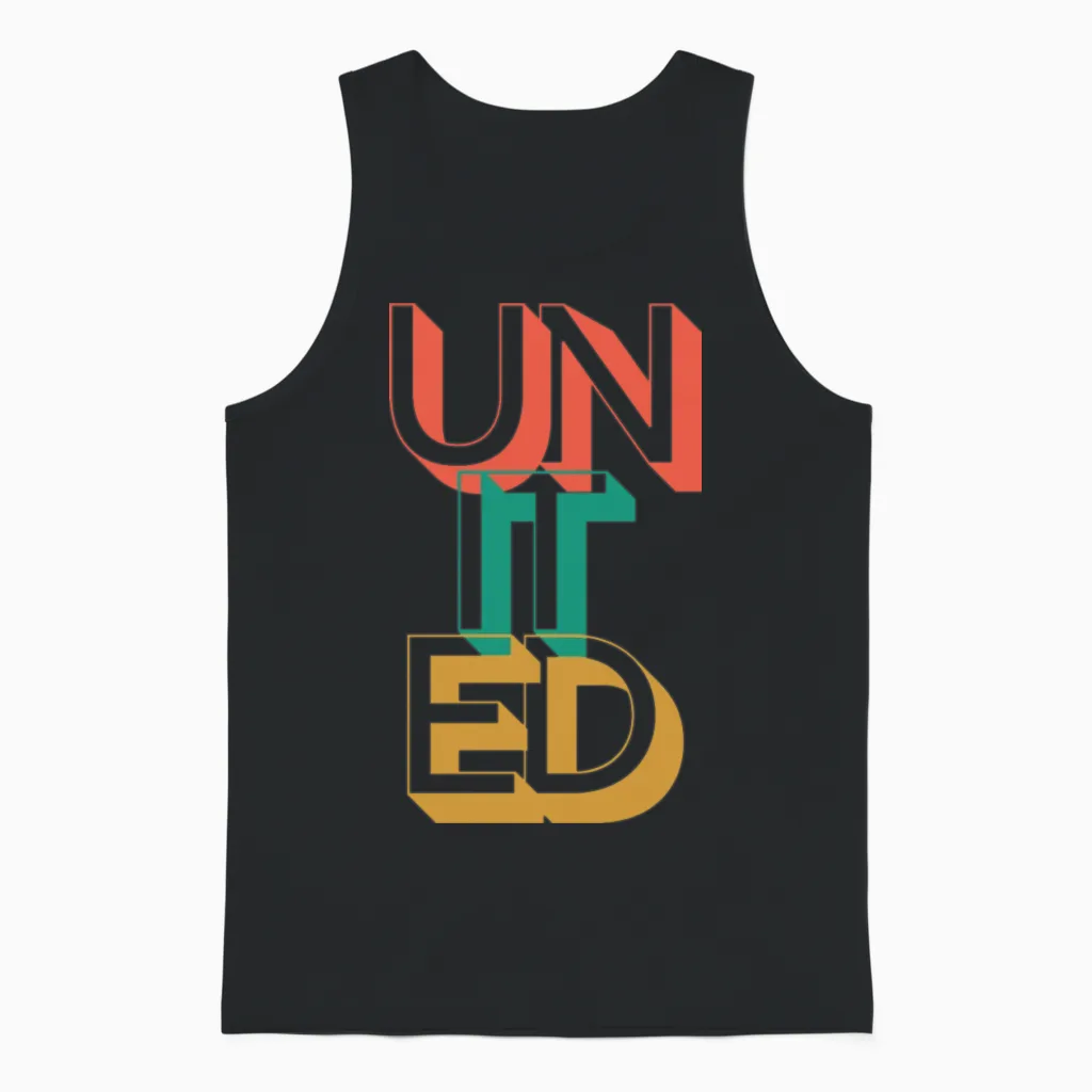 Retro United Unisex Tank Top in Black