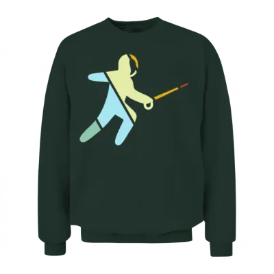 Fencing Retro Unisex Sweatshirt - Forest