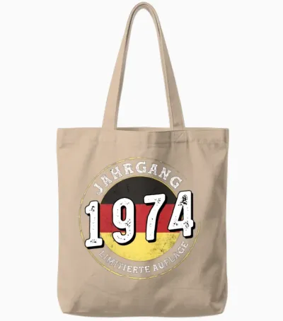 Limitierte Auflage 50 Years Old Jahrgangs 1974 Tote Bags - Natural