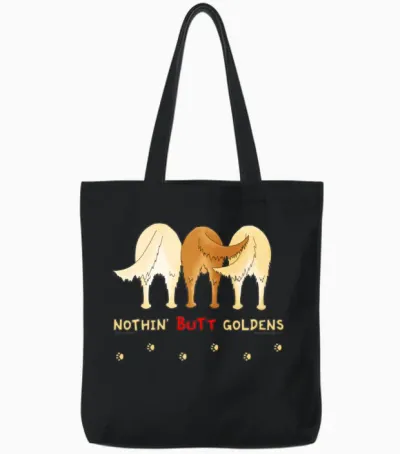 Nothin' Butt Goldens Tote Bags - Black