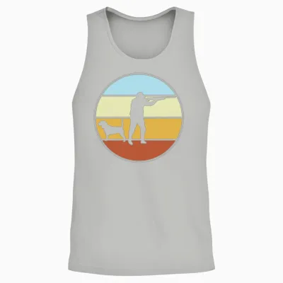 Hunting Retro Unisex Tank Top - Ash