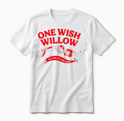 Obsession One Wish Willow Front & Back Unisex T-Shirt - White