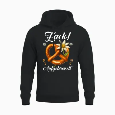 Zack Pretzel Costume Shirt Bavaria Costume Unisex Hoodie - Black