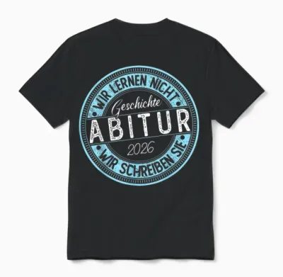 Abitur 2026 | Abi 26 | Schulabschluss Abiturienten Jungen Unisex T-Shirt - Black