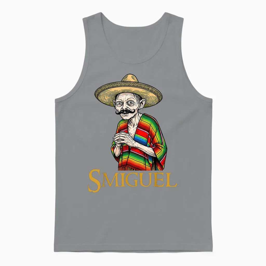 Smiguel Mexican Sombrero Lustiges Mexikanisches Kultur-Mashup Unisex Tank Top in Sport Grey