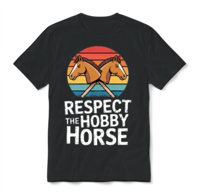 Respect the Hobby Horse Unisex T-Shirt - Black