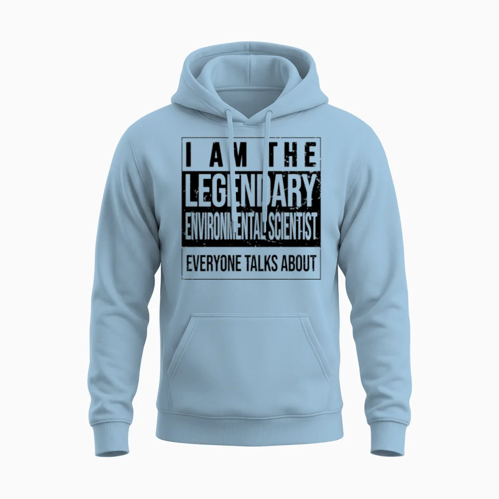Scientist Birthday Born Environmental-Scientist Unisex Hoodie in Light Blue
