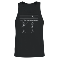 Music Note Break Funny — Lovers Gift Unisex Tank Top - Black – 2