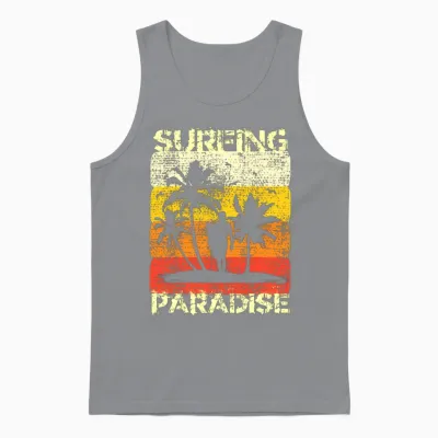 Retro Surfing Unisex Tank Top - Sport Grey