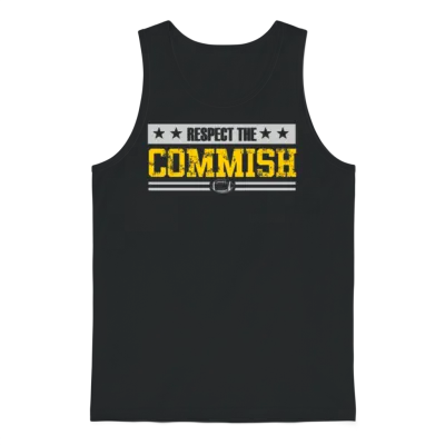 Respect the Commish Unisex Tank Top - Black