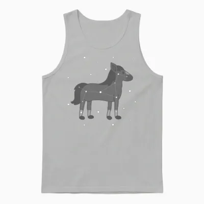 Horse Constellation Unisex Tank Top - Ash