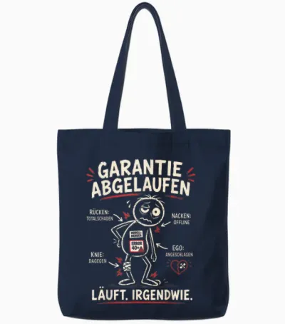 Aua Au älter Werden Alter Mann Alte Frau Lustig Geburtstag Tote Bags - Navy