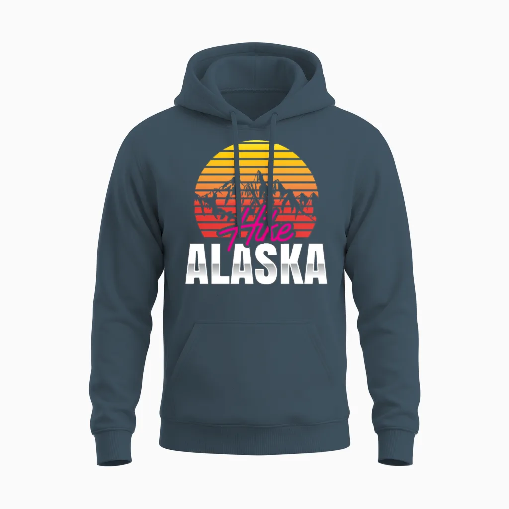 Hike Alaska Hiking Nature Hiker Unisex Hoodie in Dark Heather