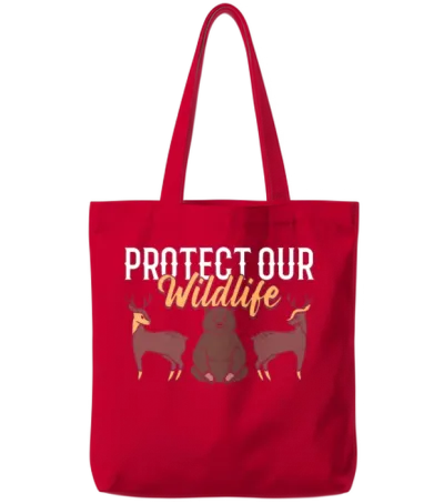 Animal Lover Wildlife Rehabilitator Tote Bags - Red