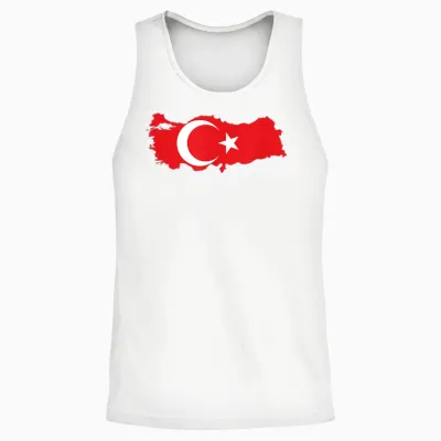 Türkei T-Shirt Türkei Flagge Unisex Tank Top - White