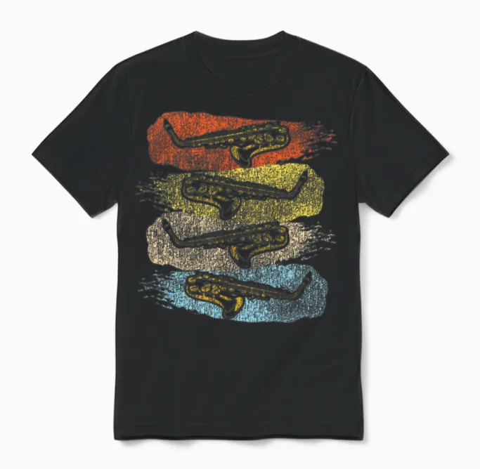 Saxophone Retro Vintage Unisex T-Shirt - Black