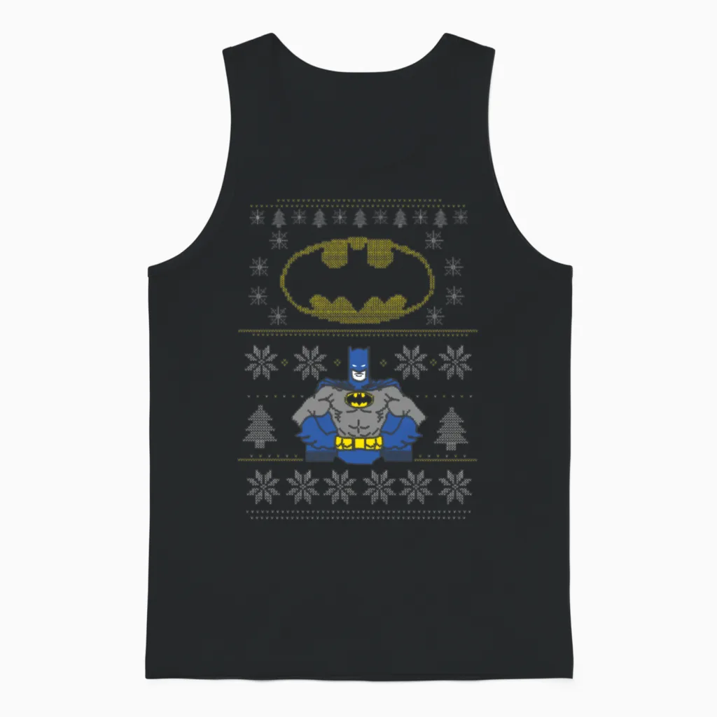 Dc Comics Batman Christmas Ugly Unisex Tank Top in Black
