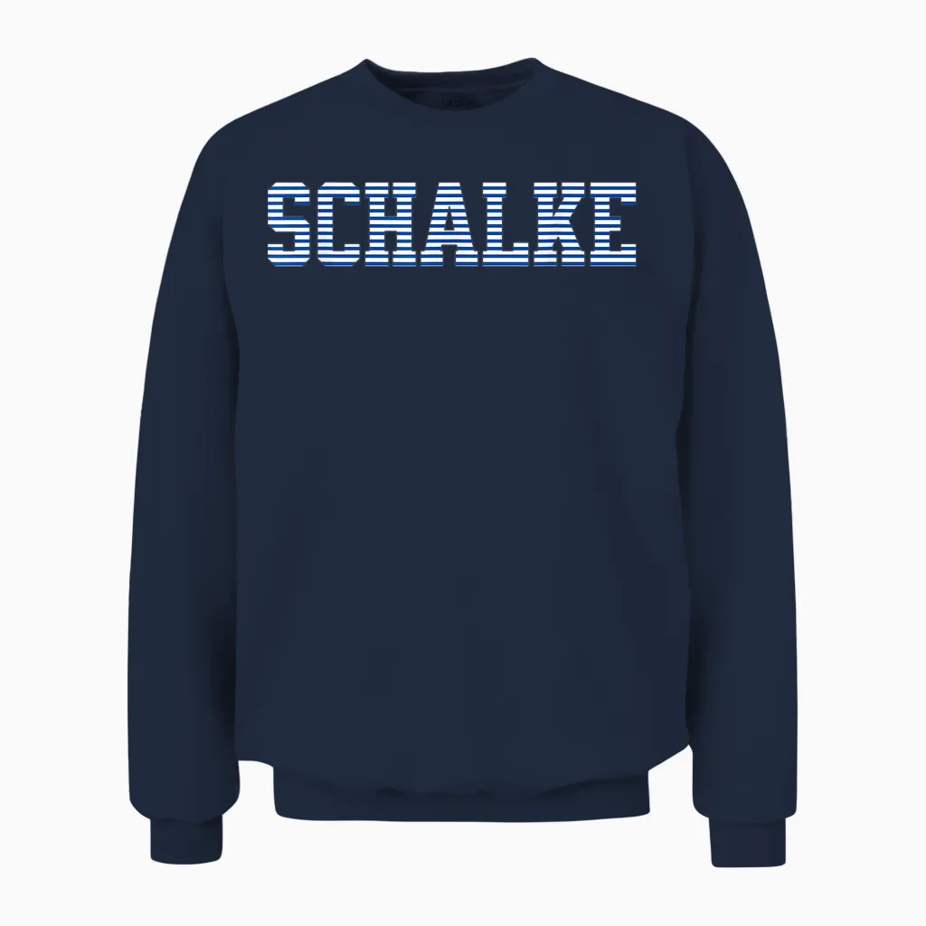Schalke T-Shirt, Black Unisex Sweatshirt in Navy