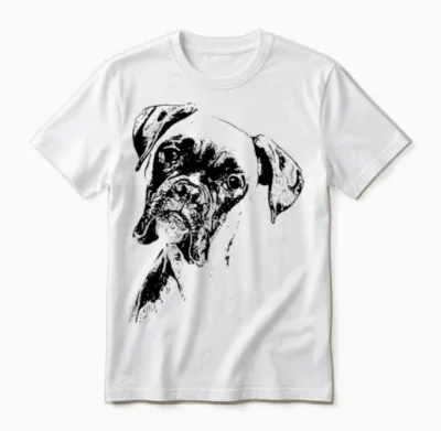 Boxer Dog Face Product - Dog Lovers Boxer Dog Unisex T-Shirt - White