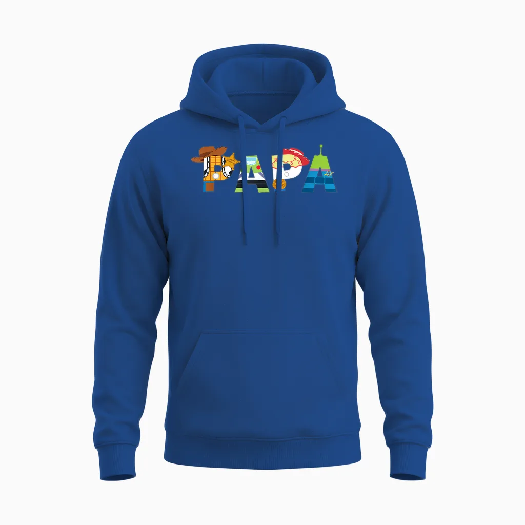 Disney and Pixar's Toy Story Papa Father's Day Dad Birthday T-Shirt, Black, S Unisex Hoodie in Royal