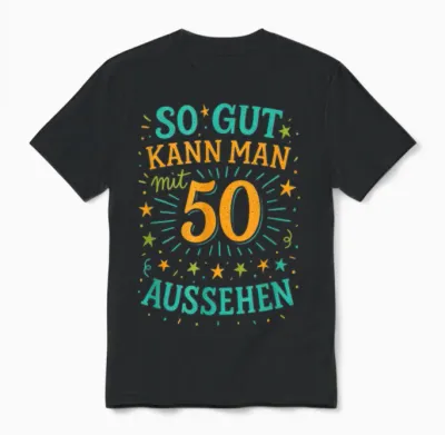 So Gut Kann Man Mit 50 Aussehen - Geburtstag Unisex T-Shirt - Black