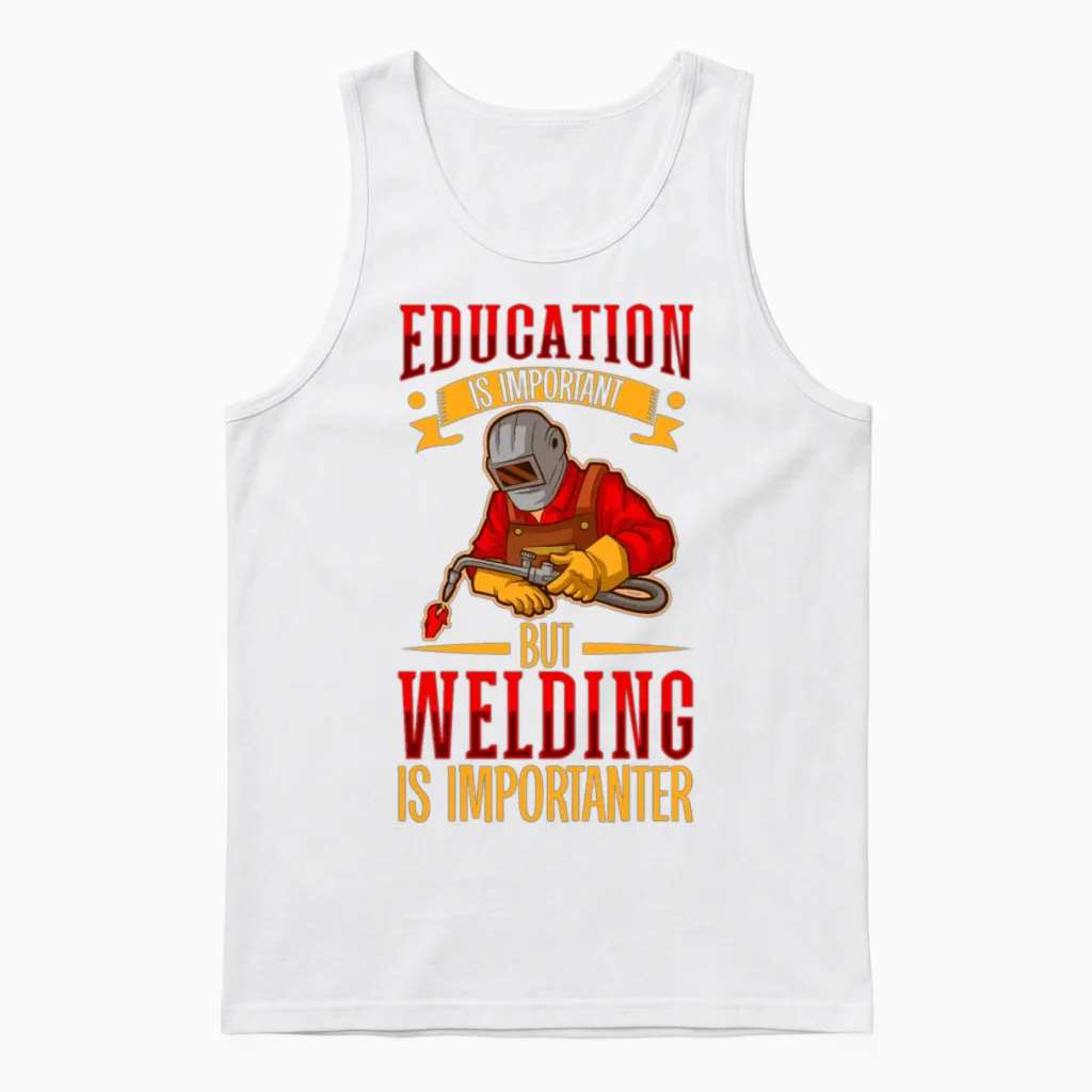 Welder Funny Funny Welding Gift Unisex Tank Top in White