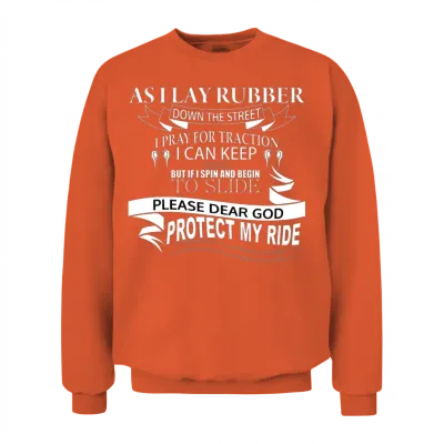 Muscle Car Racing Prayer Unisex Sweatshirt - Orange