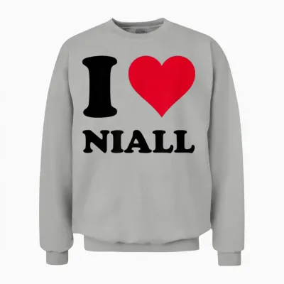 Herz Motiv Ich Liebe Niall Unisex Sweatshirt - Ash