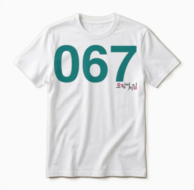 Squid Game Player 067 Costume Unisex T-Shirt in White