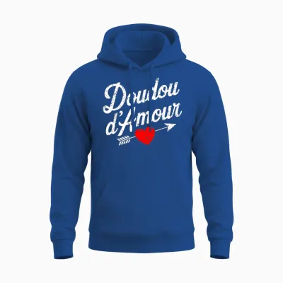 Love Doudou Valentine's Day Gift Couer Cute Romantic Unisex Hoodie - Royal
