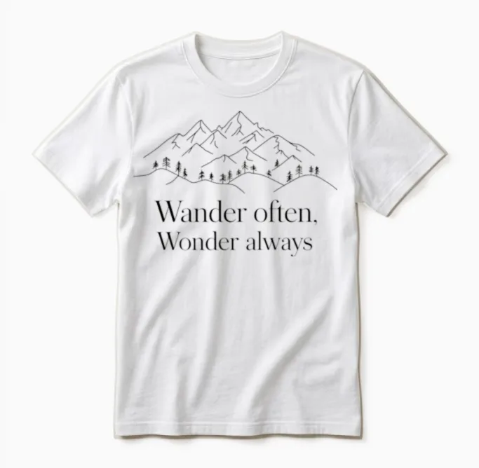Hiking Adventure Apparel & Outdoors Gift Unisex T-Shirt in White