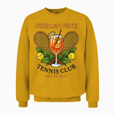 Aperölchen Spritz Tennis Club X on Vacation Sport & Holiday Unisex Sweatshirt - Gold