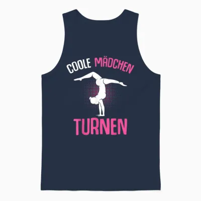 Cool Girls' Gymnastics Children's Unisex Tank Top - Navy
