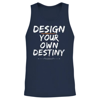 Design Your Own Destiny. Unisex Tank Top - Navy
