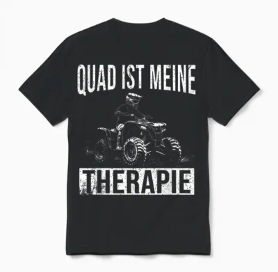Quad Ist Meine Therapie Quadfahrer Offroad Atv Unisex T-Shirt - Black