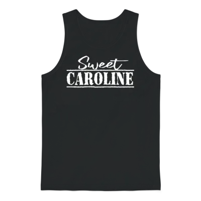 Sweet Caroline White 3 Unisex Tank Top - Black