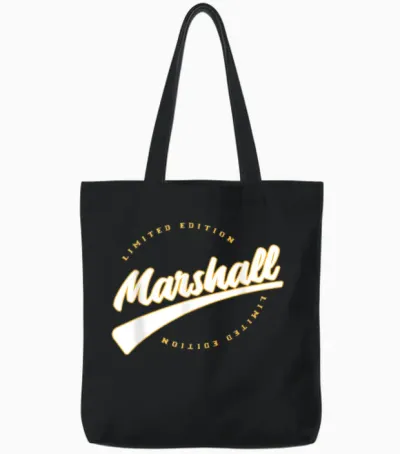 Funny Personalized First Name Design for Marshall T-Shirt, Black, S Tote Bags - Black