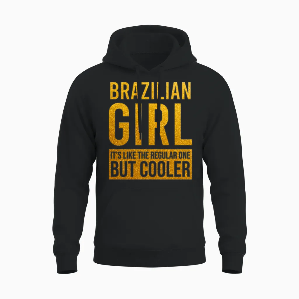 Brazilian Girl Funny Unisex Hoodie in Black